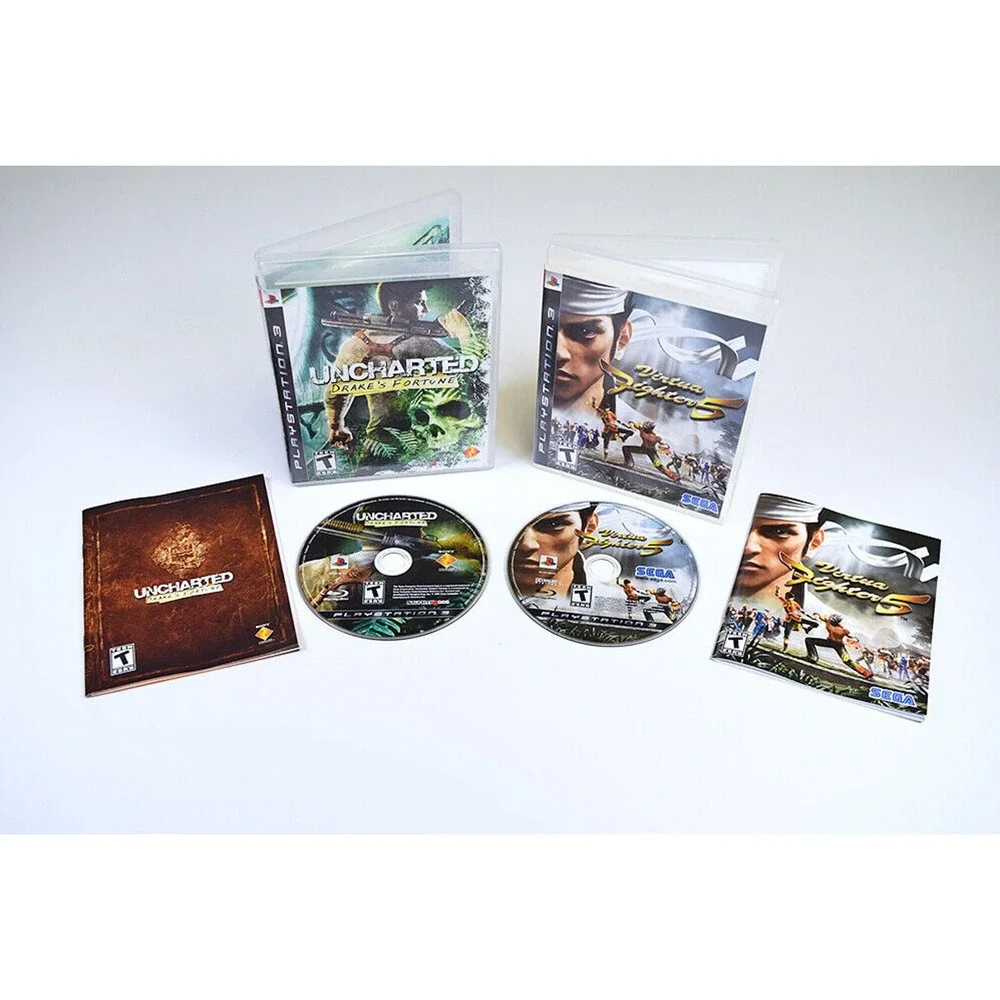2 Sony PS Playstation 3 Video Games: Virtua Fighter 5/Uncharted Drake's Fortune